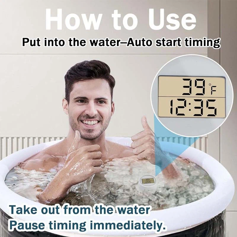 Ice Bath Thermometer With Timer